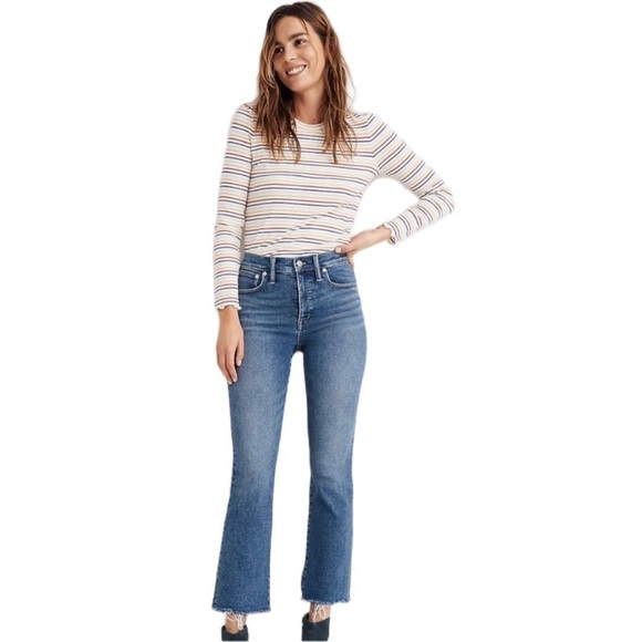 MADEWELL Cali Demi-Boot Jeans Raw Hem Size 28 - Picture 1 of 9